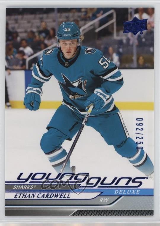 2024-25 Upper Deck Series 2 Young Guns Deluxe 92/250 Ethan Cardwell #459 1ro3