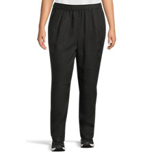 Eileen Fisher Ankle Pants Women's S Black Pleated Lantern Elastic Waist TLW585