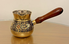 Turkish Coffee  Brass  Pot - Floral Cezve