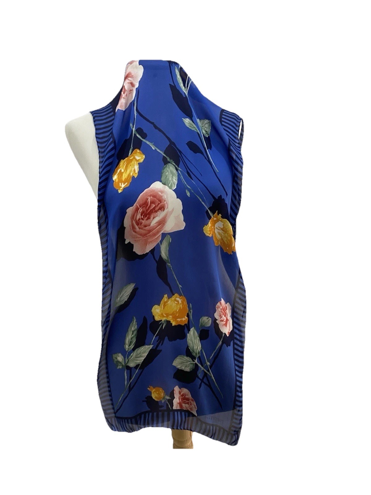 S41#Givenchy Rectangle Multicolor Silk Scarf  61/… - image 1