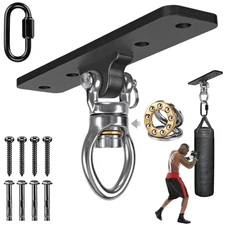  Heavy Bag Hanger - Heavy Duty Punching Bag Mount Steel Hanger Bracket, B-Black