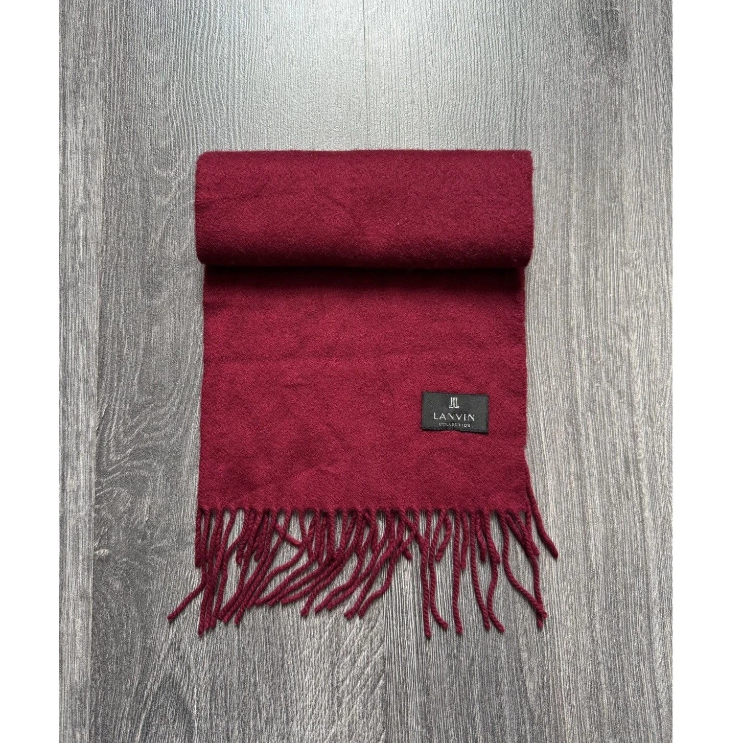 Vintage Lanvin Burgundy Scarf
