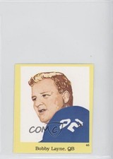 1990 The Official Hall of Fame Fun & Fact Sticker Book Stickers Bobby Layne 11pj
