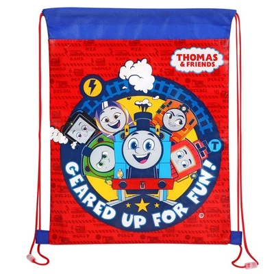 Thomas and Friends Large Drawstring Gym Bag 16" X 13" (43cm x 33cm)