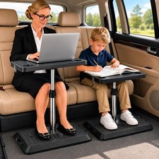Car Seat Table Tray, Adjustable Car Desk for Laptop, 360 Rotating