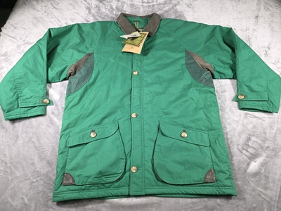 #ad Vtg Brambilla Overcoat Oil Coated Chore Jacket Youth XL 18 20 w Leather Collar $36.00