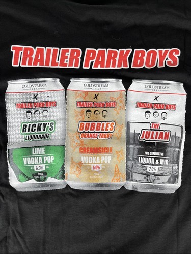 Trailer Park Boys/ Coldsteam Clear Trailer Park Pack Event Large T-Shirt Black - Afbeelding 5 van 12
