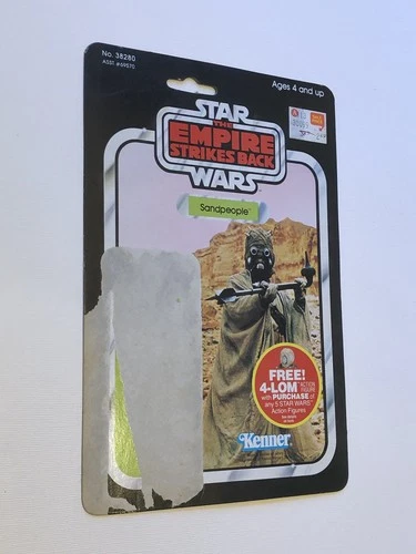 CARDBACK ONLY for Vintage Star Wars Sandpeople Tusken Raider 47 BACK 4-LOM Offer