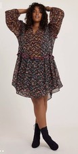NWT Anthropologie Helene Tunic Dress Size M Medium Floral Bohemian Boho