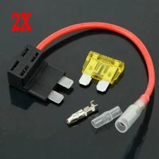 2X 20A Car Fuse Holder Add A Circuit Piggy Back Standard Blade Fuse Tap Adapter