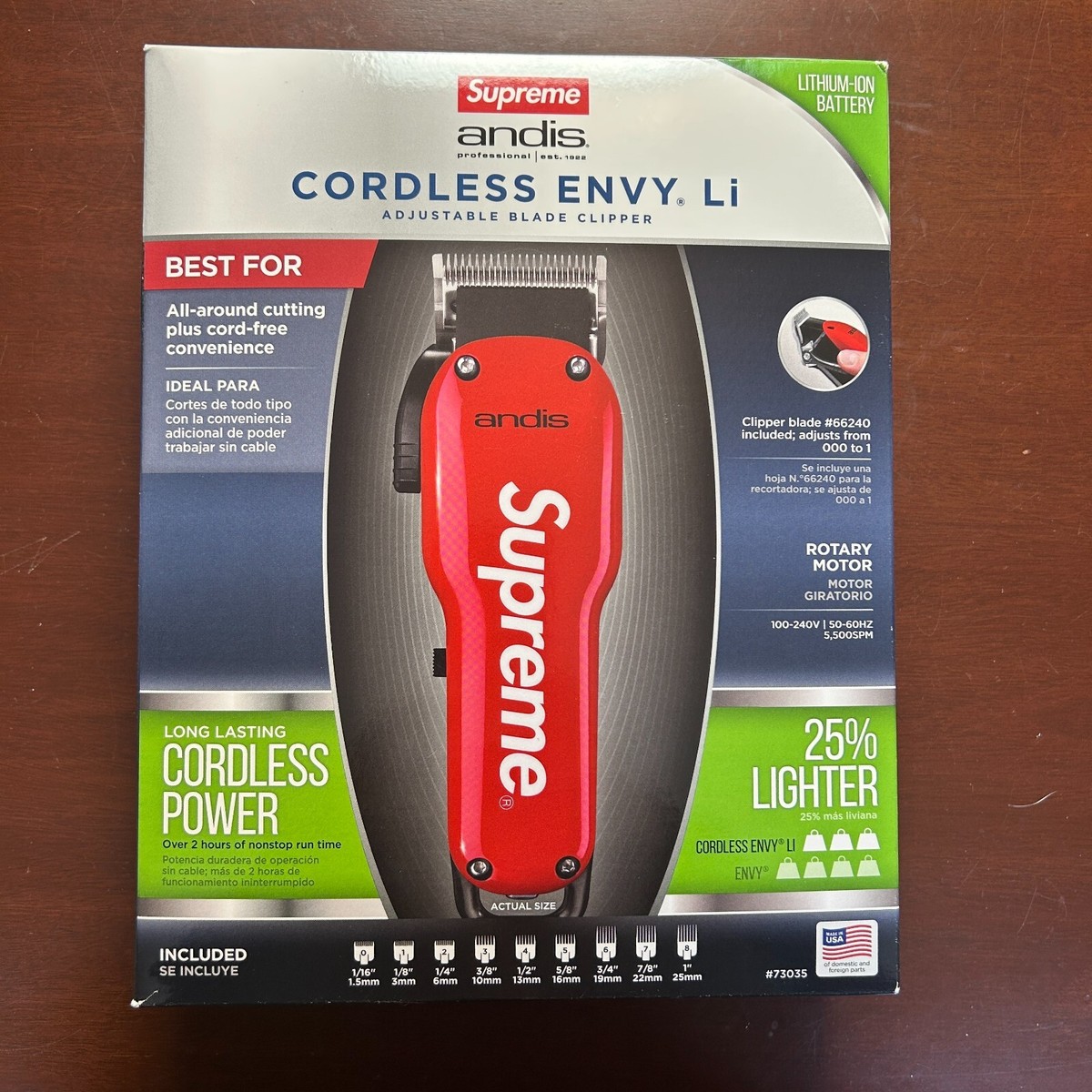 Supreme Andis Cordless Envy Li Clipper Brand New In Box Rare