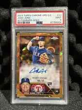 2023 Toppe Chrome Update Sapphire Josh Jung Gold Auto /50 PSA9