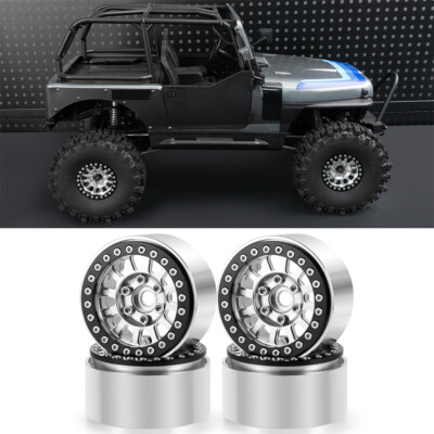 RCBATER 1.9Inch Beadlock Wheels Alum Rims for SCX10 TRX4 TRX6 Vect 1/10 RC Cars