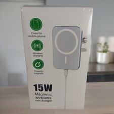 Wireless charger Car Mount w/ MagSafe for All iPhones And Galaxy Phones NIB