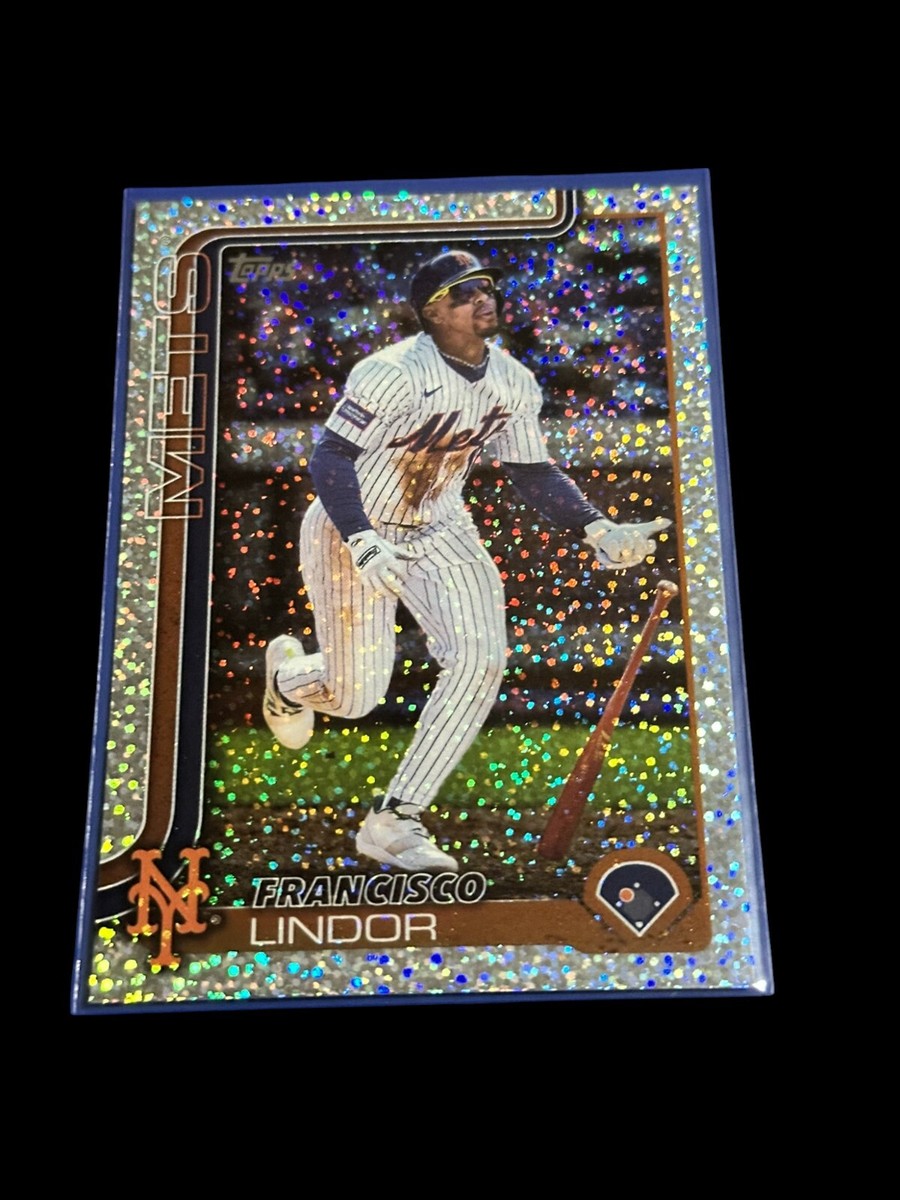 2025 Topps Series 1 - #350 Francisco Lindor Confetti Foil Parallel