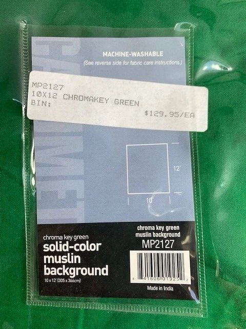 Fondo de muselina Calumet Chromakey verde color liso. MP2127 Foto 2 de 2