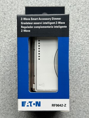 NEW Eaton RF9642-ZWS Z-Wave Plus Smart Wi-Fi Accessory Dimmer White Satin