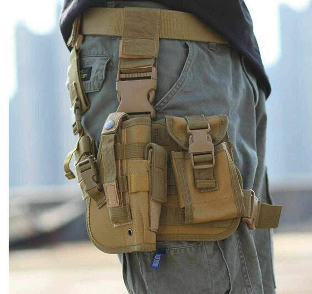 3 couleurs multifonctionnelles drop leg waist bag, tactique militaire  cuisse hanche extérieure