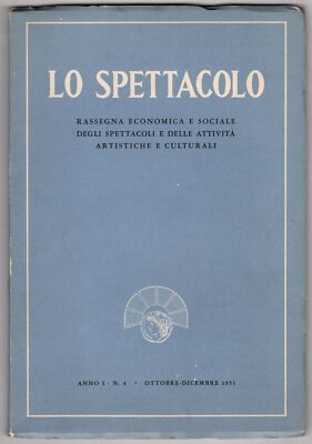 LO SPETTACOLO - N 4, OTTOBRE/DICEMBRE - 1951