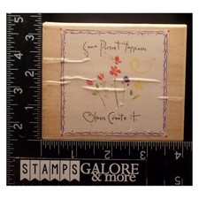 Inkadinkado Rubber Stamps SOME PURSUET HAPPINESS OTHERS CREATE IT FLOWERS 429