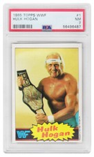 Hulk Hogan 1985 Topps WWF Pro Wrestling Stars (Yellow Background) RC #1 - PSA 7