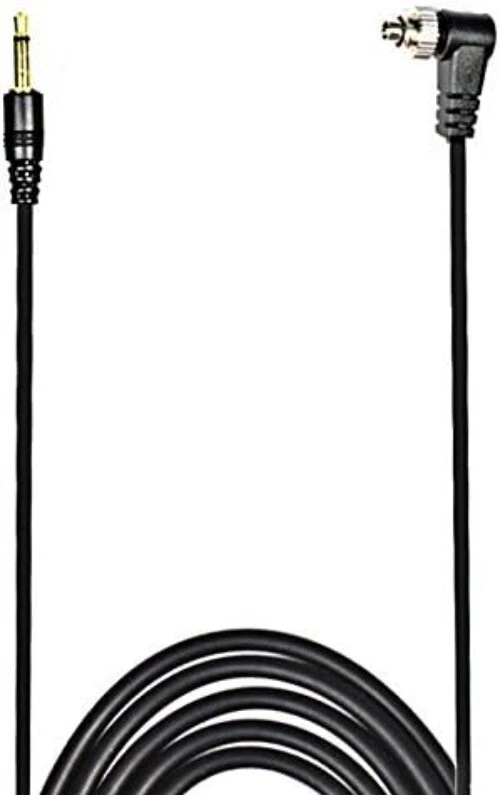 Cable de sincronización de PC duradero de 3,5 mm para disparadores de flash - 16 pies, listo para Nikon y Canon Foto 3 de 4