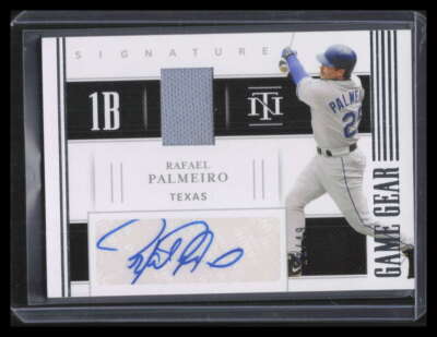 2021 Panini National Treasures Game Gear 42 Rafael Palmeiro Jersey Auto 11/49