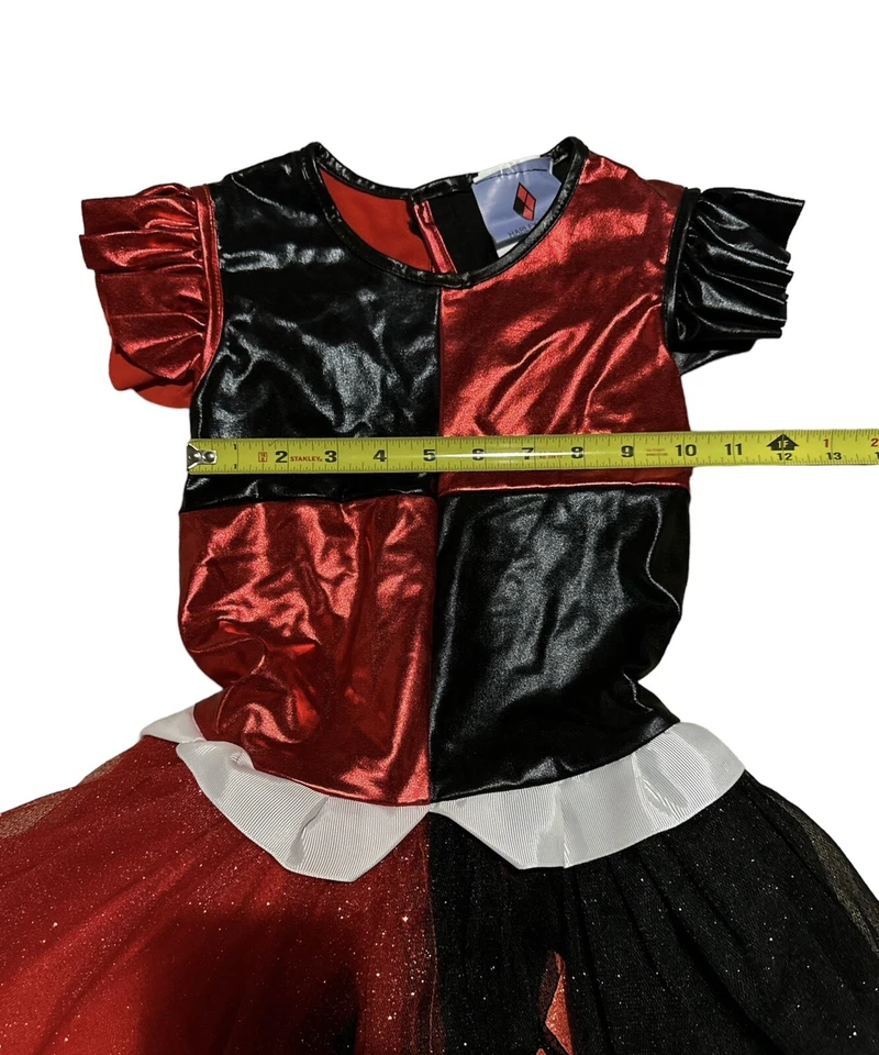 Vestido Tutú Harley Quinn DC Comics Disfraz de Halloween Niñas Talla Mediana Foto 4 de 4