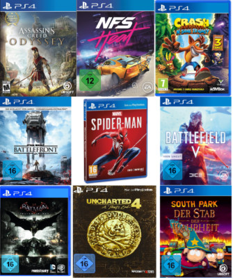 Playstation 4 Spieleauswahl PS4 Assasins Creed Batman Battlefield FSK 0-16