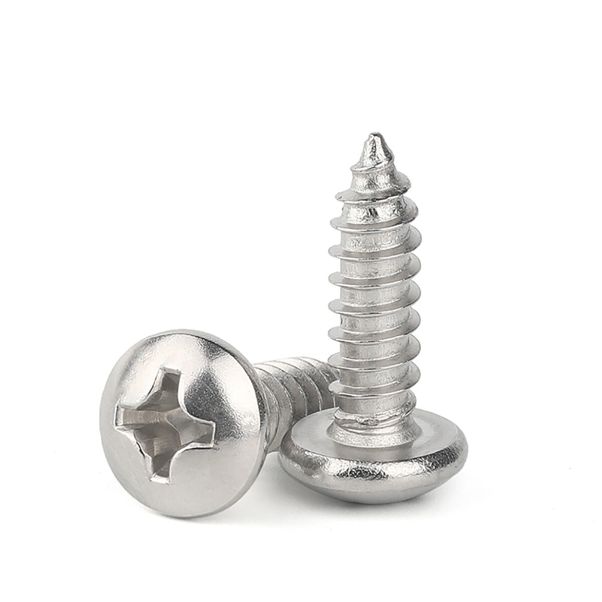 M1.2 M8 Phillips Pan Head Self Tapping Screw 304 Stainless Steel Wood