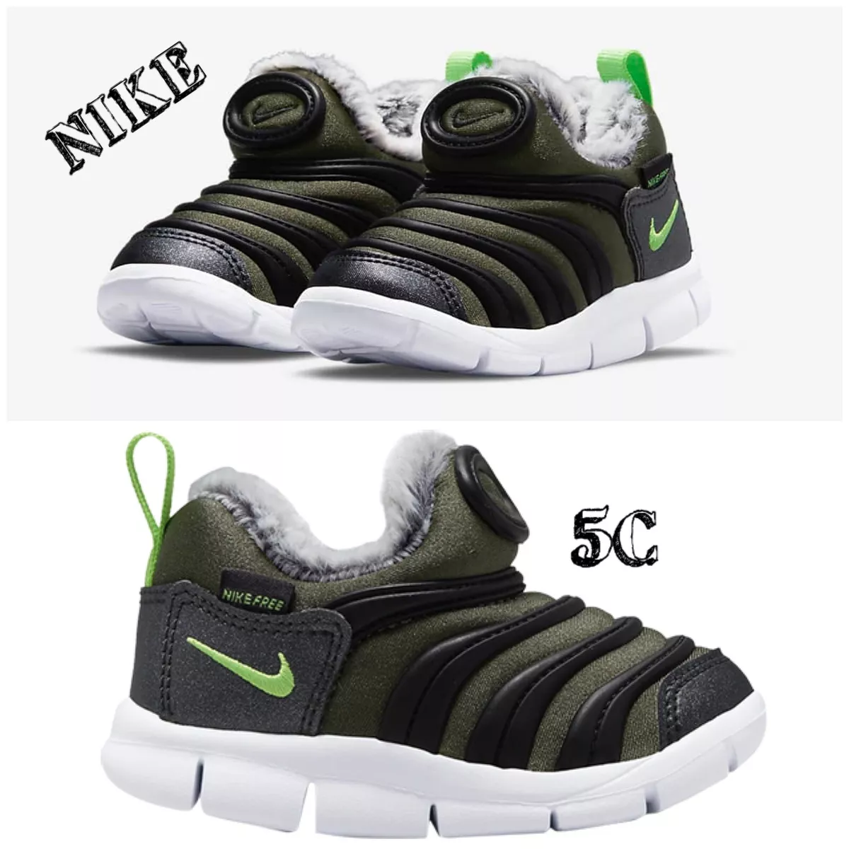 functie Pionier wijsheid NEW- Nike Dynamo Free SE Toddler Cargo Khaki Green Sneaker Shoes | eBay