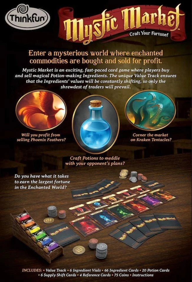 obo Mystic Market .. Craft Your Fortune Fantasy Board Game - Image 2 of 4