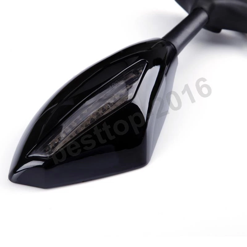 Espejos retrovisores LED negros para Honda CBR1100XX CBR 1100XX Super Blackbird EE. UU. Foto 3 de 4