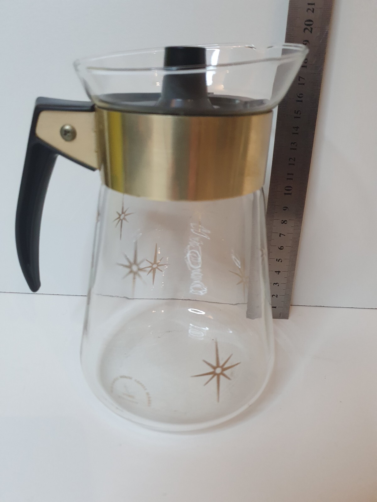 Maxwell House Vintage Atomic Starburst Pyrex Kaffeemaschine 50er Retro 5 Tassen Kanne