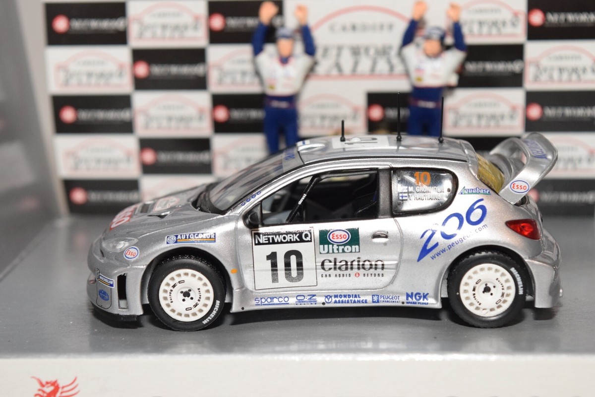 PEUGEOT 206 WRC 2000 #10 M.Gronholm - Miniature Jumajo Skid 1/43 Rally Winners