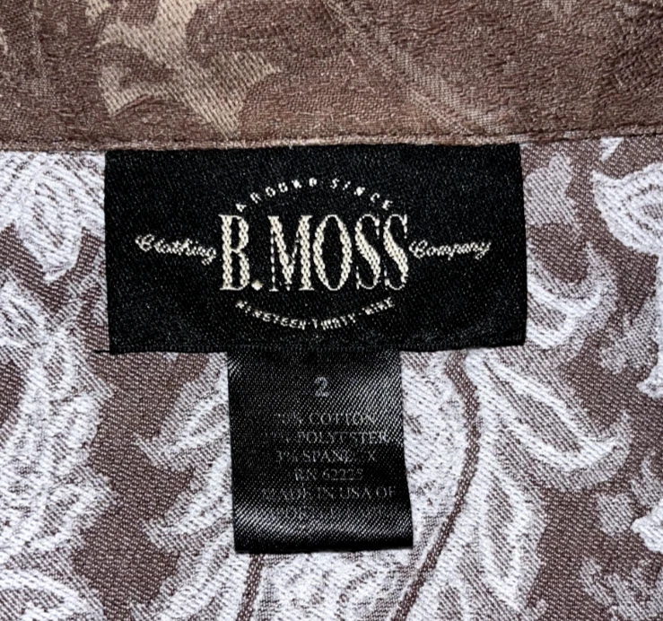 B Moss Traje Chaqueta Mujer Marrón Paisley Damasco Blazer Oficina Talla 2 BLAZER Foto 3 de 4