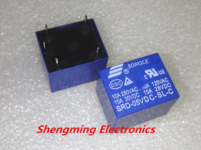 5PCS SRD-05VDC-SL-C PCB 5PINS 5V DC Coil Power Relay