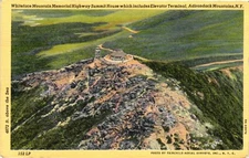 Postcard Aeria View White Face Mountain Summit House, Adirondack Mts. New York
