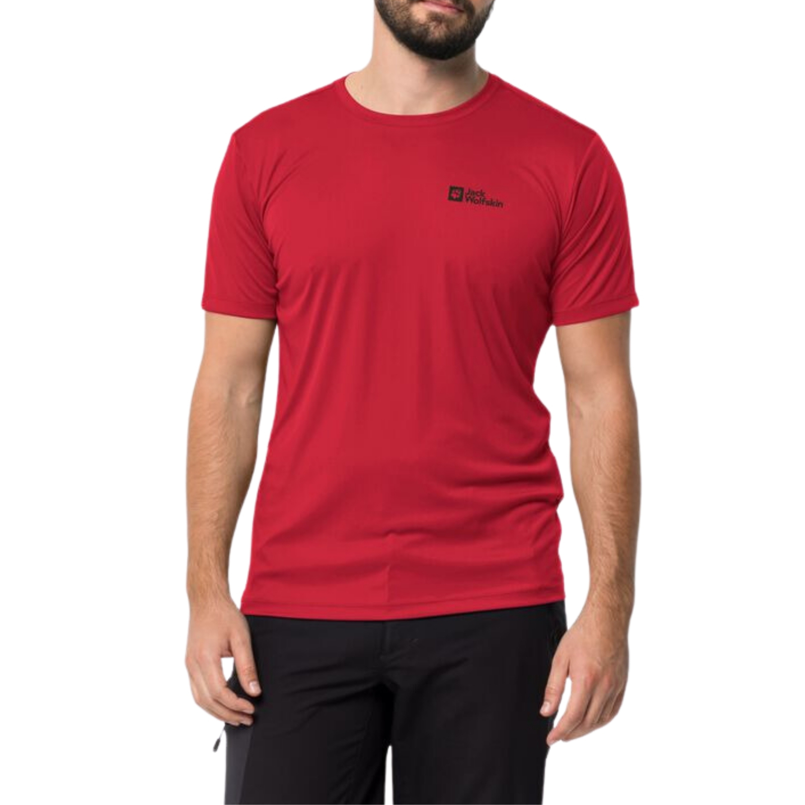 Jack Wolfskin T-Shirt da Uomo Tech T Rossa Taglia M Cod 1807072-2607