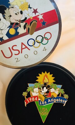 ディズニースタンプアート「Olympics」 Disney Pin Olympic Los Angeles 1984 Mickey Running Summer