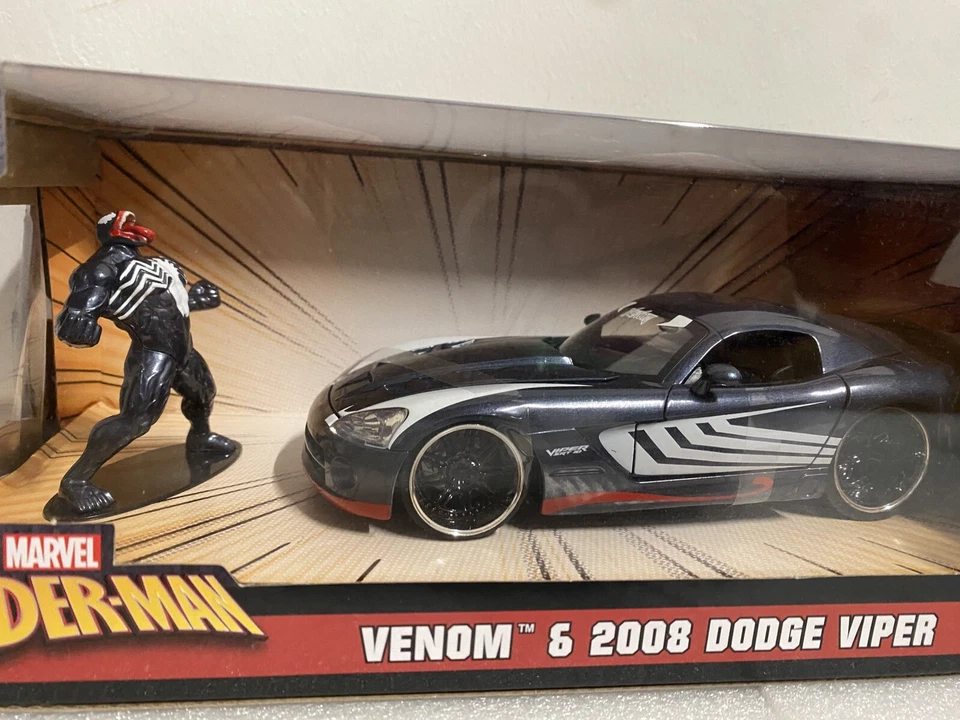 SPIDER MAN JADA TOYS MARVEL 1:24 DIE CAST VENOM 6 2008 DODGE VIPER ART 253225015 - Immagine 2 di 3