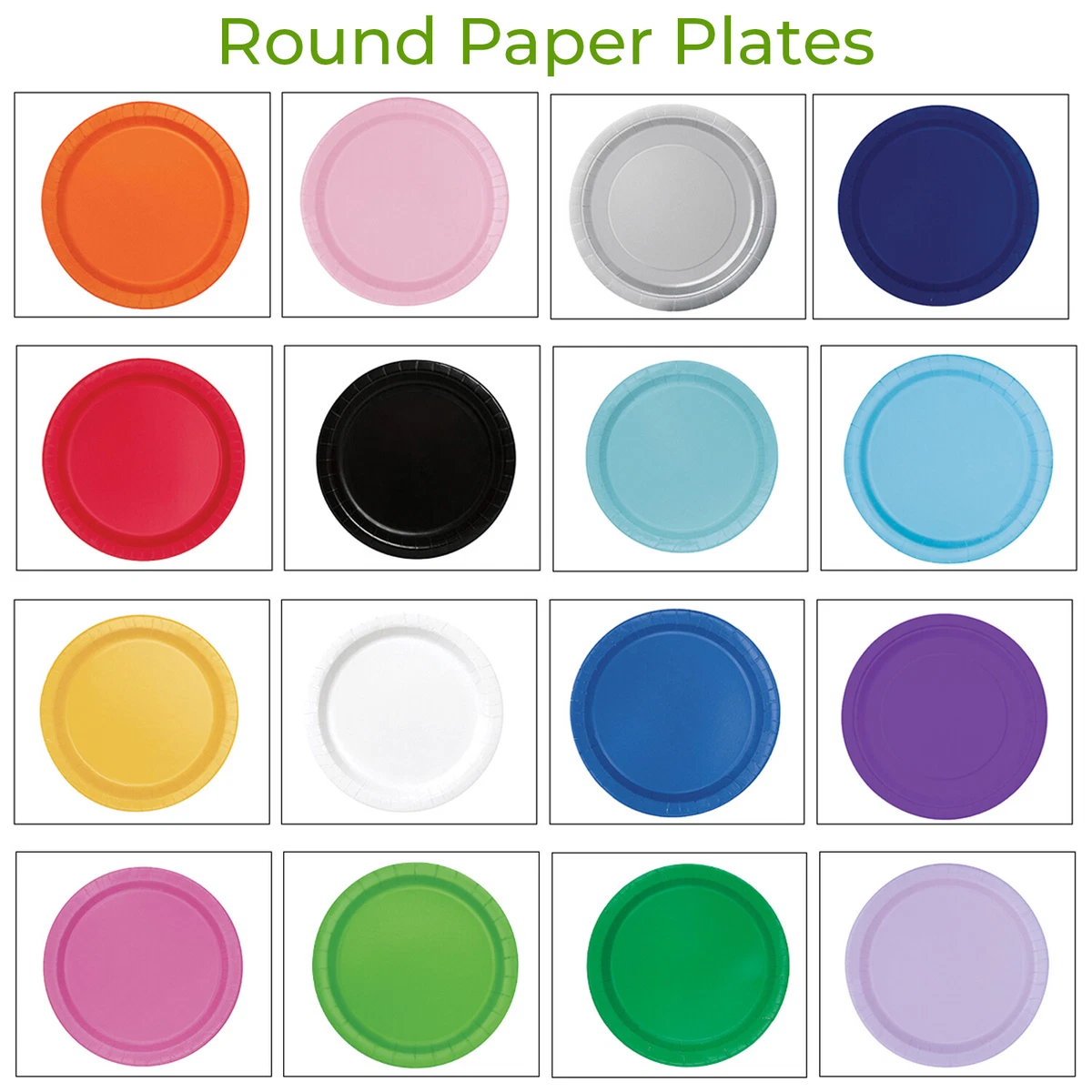 Plain coloured paper best sale plates