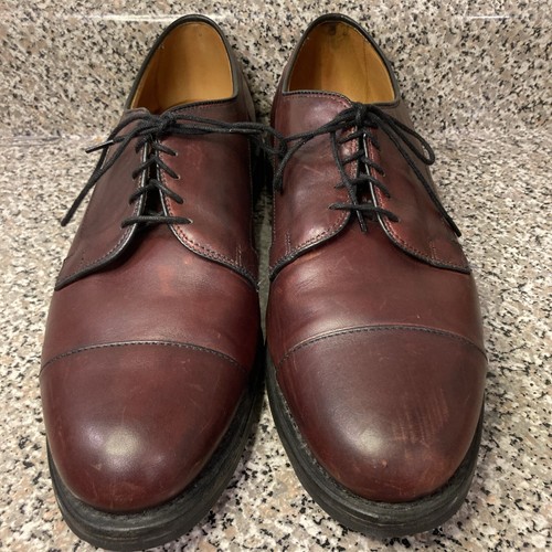 Allen Edmonds Bergland 6571 Burgundy Leather Cap Toe Derby Mens 10.5D VGUC - Picture 20 of 24