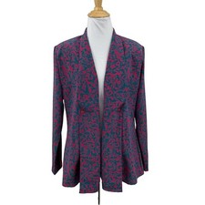 Vintage Pendleton Cardigan Womens 10 Multi Shoulder Pads Double Breasted Shawl