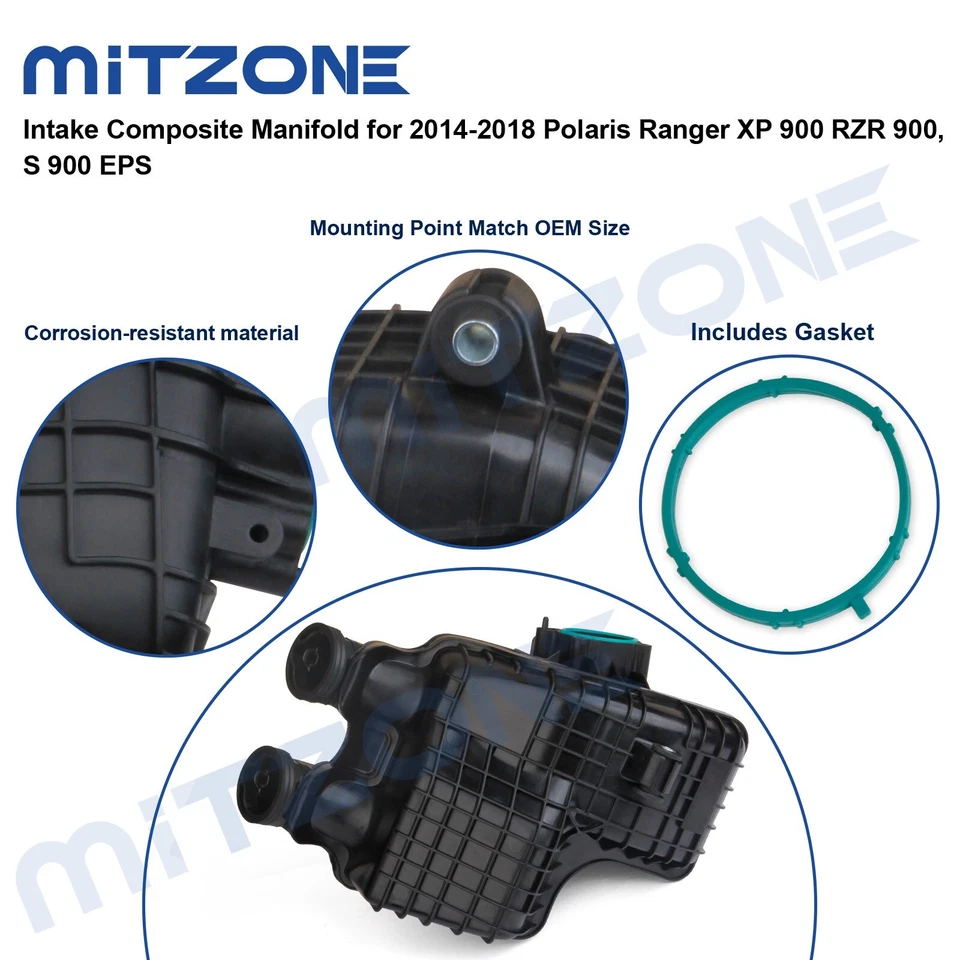 Colector compuesto de admisión para Polaris Ranger XP 900 RZR 900 2014-2018, S 900 EPS Foto 4 de 4
