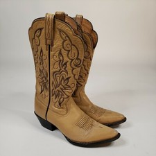 Ariat Women's Western Cowboy Boots Pointed Toe Tan Size 6.5 B GUC