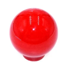 Vintage National Lock 1 7/8" Red Ball Round Ceramic Furniture Knob 178K-RE