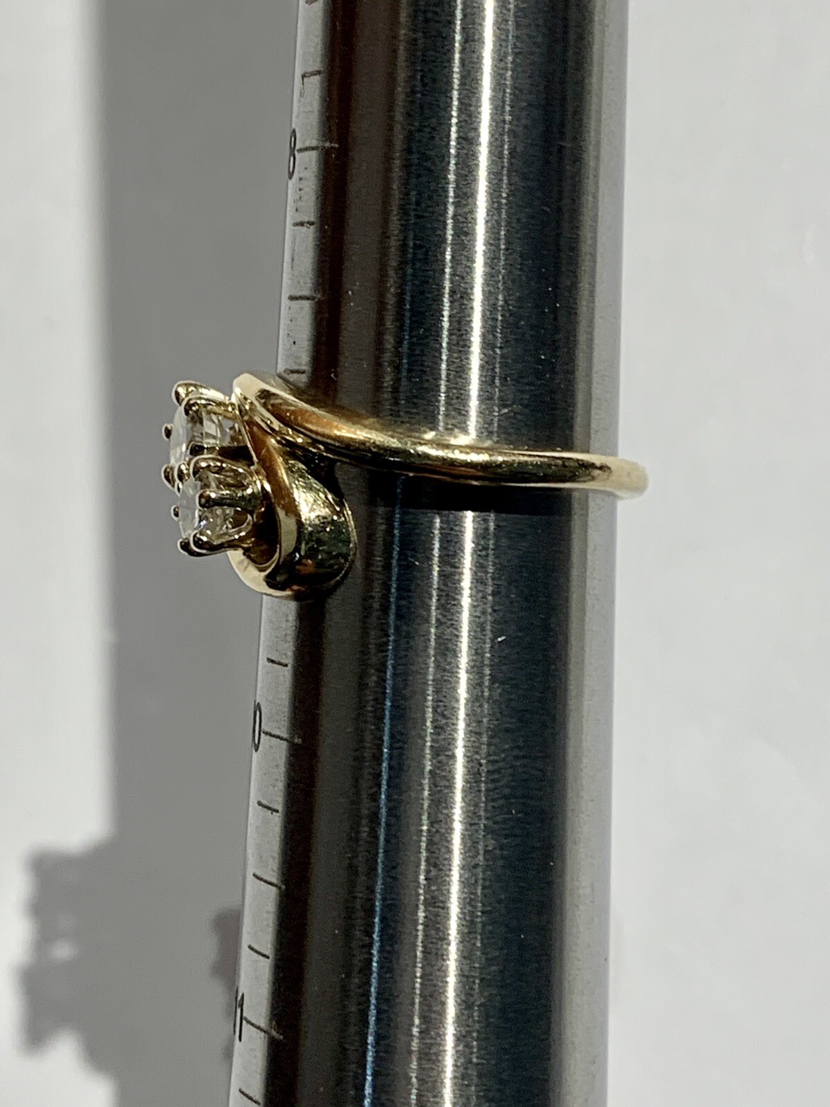 14k Solid Yellow Gold Diamond Ring  Transitional … - image 9