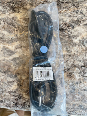 IEC 6ft AC Power Cord Cable with 3-Conductor PC Power Connector Black #41