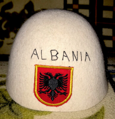 ALBANIA TRADITIONAL WOOL HAT FOLK QELESHE PLIS HANDMADE WOOL EAGLE - Foto 9